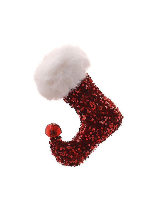 Hanging Ornament Bird Red with Sequins