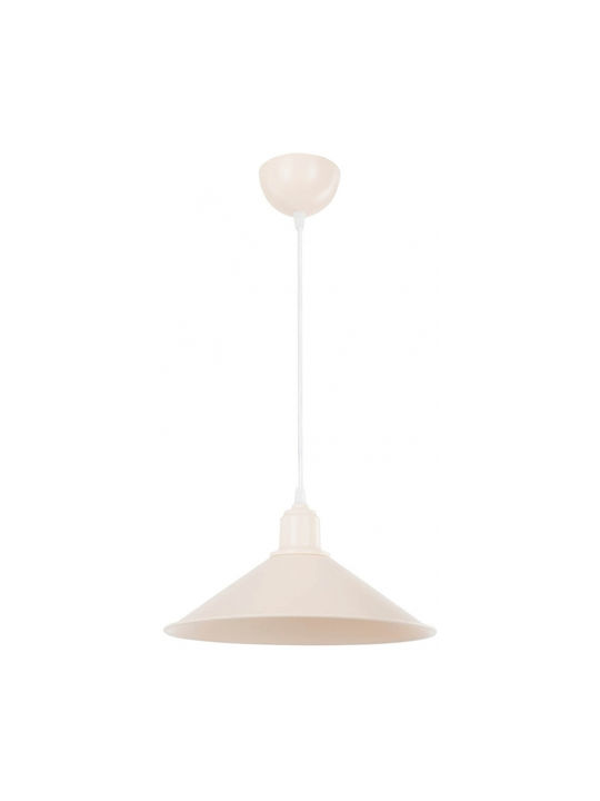 GloboStar Ferro Pendant Light Beige Bell with S...