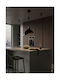 GloboStar Rive Pendant Light Black Bell with Socket E27 22x22x83cm
