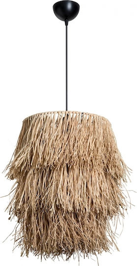GloboStar Weg Pendant Light Beige Boho with Socket E27 30x30x90cm