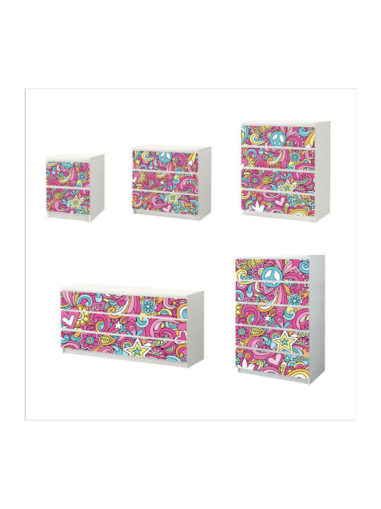 Decorative Sticker Chest of Drawers Children's 01 1pcs 3x2cm Orafol