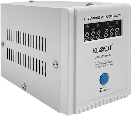 Stabilizator de Tensiune Automat 500 Va 350 W 2 X Schuko 150 270 V Ac Monofazat 90 X 179 X 112 Mm