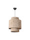 GloboStar Salto Hängelampe Beige Boho mit Fassung E27 39x39x80cm.