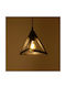 GloboStar Triangle Hängelampe Schwarz mit Fassung E27 24x24x86cm.