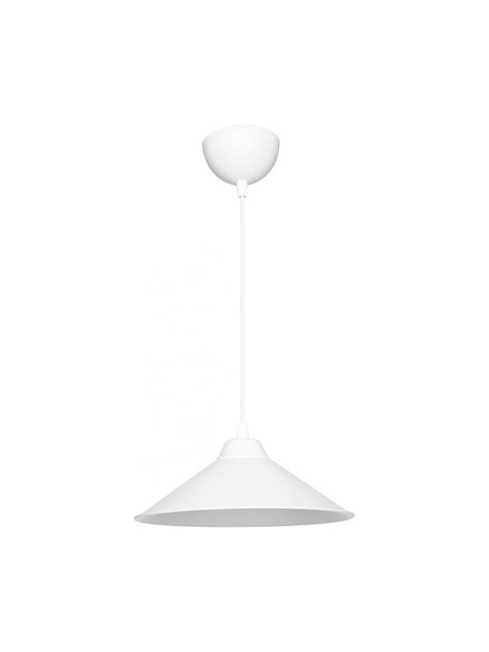 GloboStar Fonte Pendant Light White Bell with Socket E27 25x25x90cm