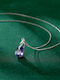 Chrysothemiss Necklace with Tear Design Purple