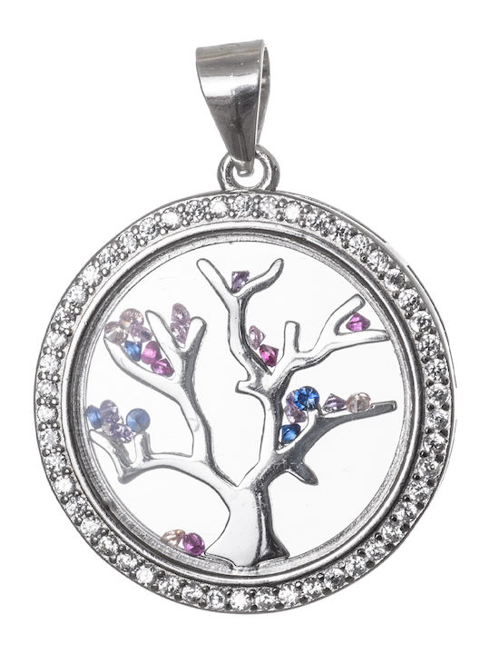 Baum aus Silber mit Zirkon