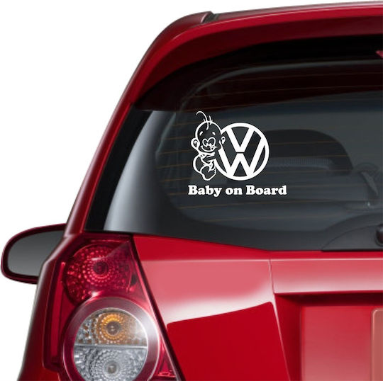 Volkswagen Baby On Board Car Sticker Magenta