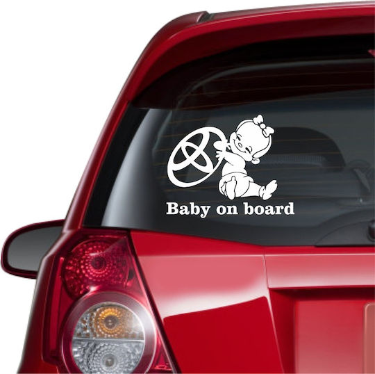 Toyota Baby an Bord Autoaufkleber Magenta