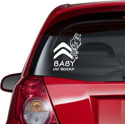 Citroën Baby an Bord Autoaufkleber Hellgrün