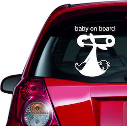 Autoaufkleber Baby an Bord 49 Braun