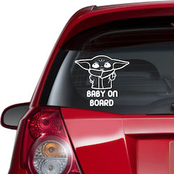 Αυτοκόλλητο Αυτοκινήτου Baby On Board Jedi Κίτρινο
