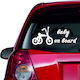 Autoaufkleber Baby an Bord 57 Magenta