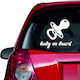 Autoaufkleber Baby an Bord 40 Magenta
