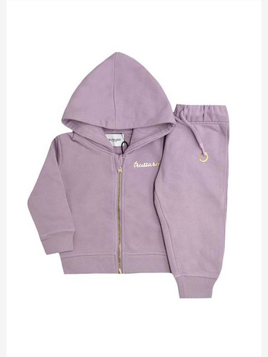 Kids Sweatpants Set Lilac Gold 2pcs