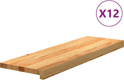 Vidaxl Treppenmatten 12 Stück Hellbraun 80x30x2...