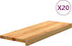 Vidaxl Treppenmatten 20 Stück Hellbraun 70x30x2 cm Eichenholz Braun