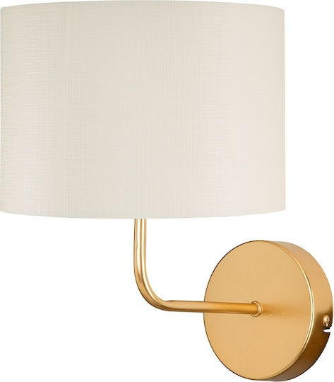 GloboStar Ralph Vintage Φωτιστικό Τοίχου με Ντουί E27 Χρυσό 26x29εκ.