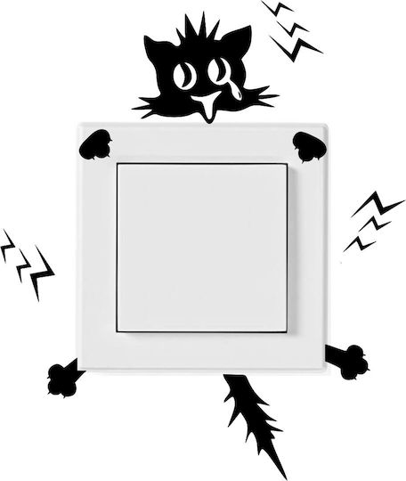 Decorative Sticker Wall Kitten 2 Wall Outlet (2 Pieces) - As In Picture 2pcs Orafol