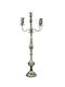 Zen Collection Candle Holder Metal in Silver Color 38.5x38.5x38.5cm 1pcs
