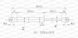 Open Parts Trunk Shock for Kia Mini Subaru Mini Open Parts Trunk Shock for Kia Mini Subaru Mini