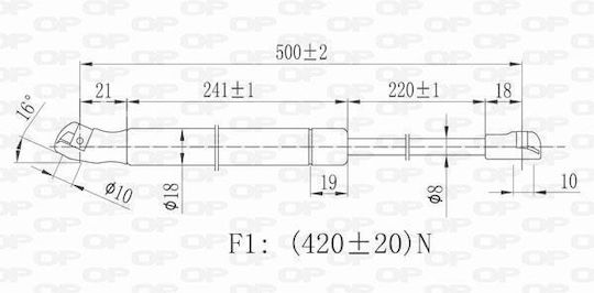 Open Parts Удар в багажника за Audi A3 / A4