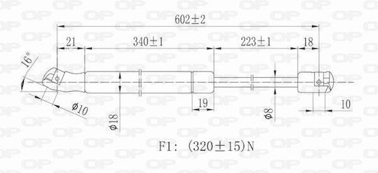 Open Parts Kofferraum-Schock für Volvo V40