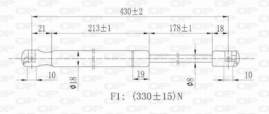 Open Parts Αμορτισέρ Πορτ Μπαγκάζ για Volkswagen Polo