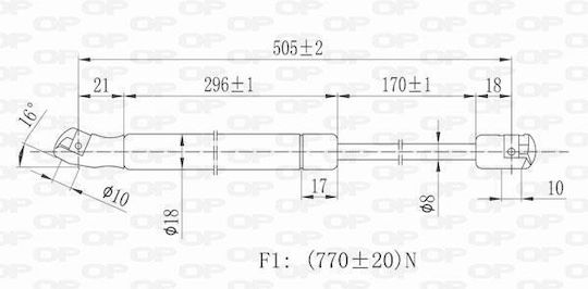 Open Parts Șocuri în portbagaj pentru Volkswagen Turul