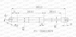 Open Parts Trunk Shock for Volkswagen Golf Plus Open Parts Trunk Shock for Volkswagen Golf Plus