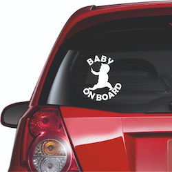 Autoaufkleber Baby an Bord Kleines Baby Silber