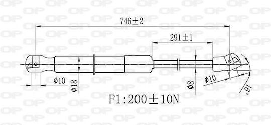 Open Parts Αμορτισέρ Πορτ Μπαγκάζ για Audi A3