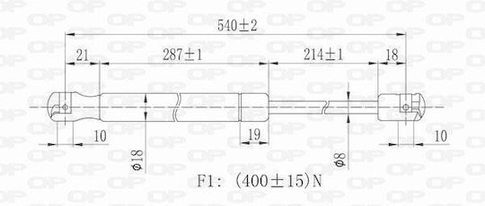 Open Parts Αμορτισέρ Πορτ Μπαγκάζ για Mercedes-Benz A Class