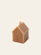 Beauty Home Weihnachtskerze Braune Haus 11,5x6cm