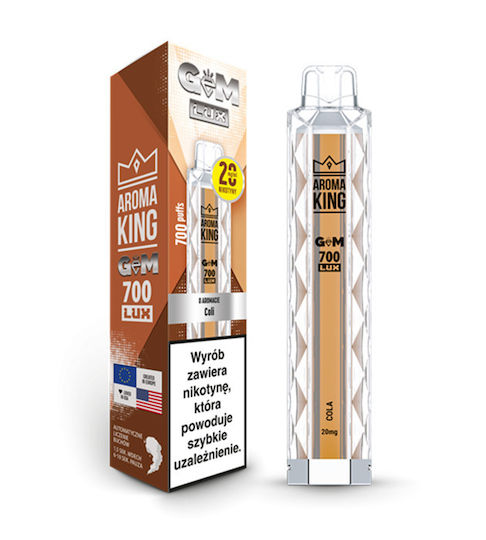 Aroma King Ak Gem700 Lux Țigară Electronică de unică folosință 700 Inhalări Cola 2ml 20mg