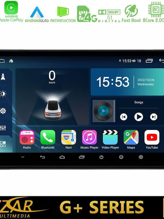 Bizzar Ηχοσύστημα Αυτοκινήτου για Alfa Romeo Brera / Spider 2004-2011 (Bluetooth/USB/WiFi/GPS/Apple-Carplay/Android-Auto) με Οθόνη Αφής 9"