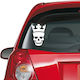 Autocolant Auto Craniu 05 Alb