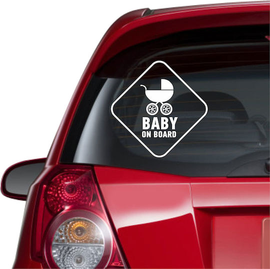 Αυτοκόλλητο Αυτοκινήτου Baby On Board Χρυσό