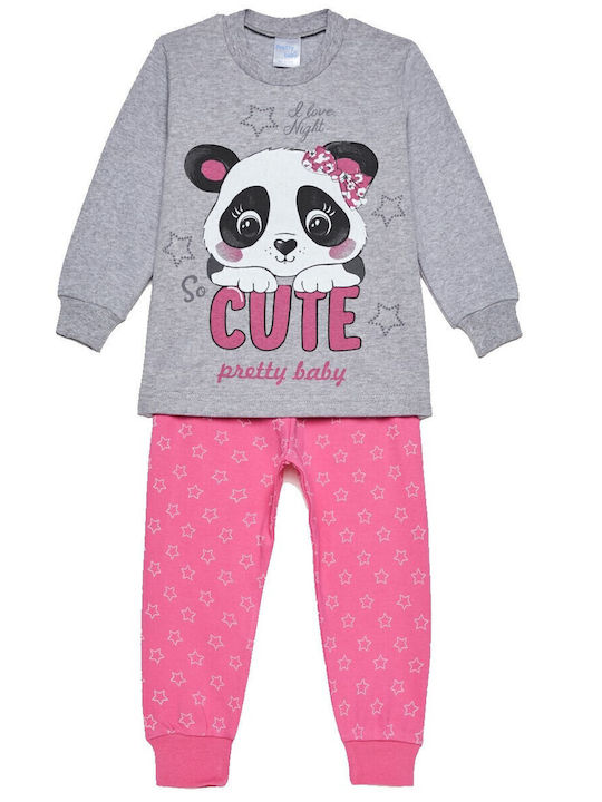 Pretty Baby Детска пижама Зимна Сив