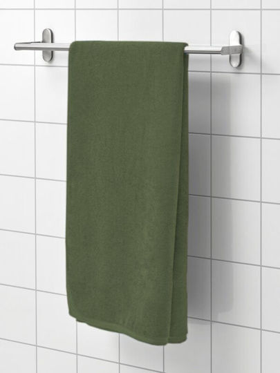 Set of Bath Towels 2 pcs Khaki Army Weight 420gsm