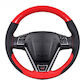 Auto-Lenkradabdeckung Leder Rot