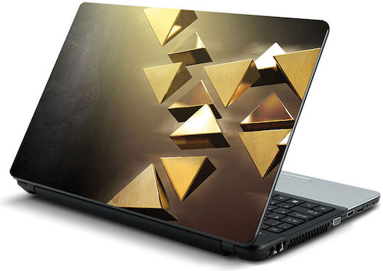 Αυτοκόλλητο Laptop Χρυσά Τρίγωνα 13'' 32,5cm X 22,5cm