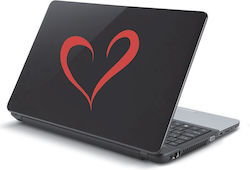 Orange Herz Laptop Aufkleber