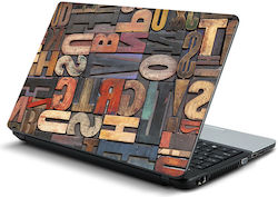 Laptop-Aufkleber Buchstaben 03 14" 34cm x 23,5cm