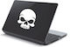 Laptop Sticker Skull Brown