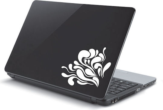 Αυτοκόλλητο Laptop Abstract Flower Ασημί