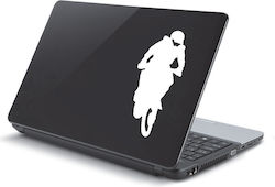 Αυτοκόλλητο Laptop Motocross Κίτρινο