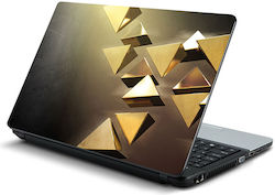 Laptop-Aufkleber Goldene Dreiecke 17" 39cm x 26cm