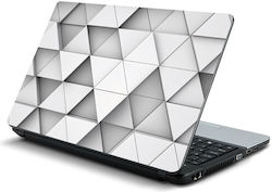 Laptop-Aufkleber Weiße Dreiecke 17" 39cm x 26cm