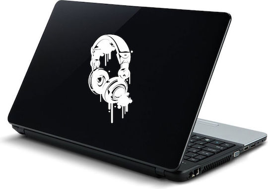 Αυτοκόλλητο Laptop Ακουστικά 2 Κόκκινο